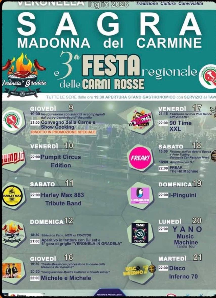 Sagra Madonna del Carmine e 3ª Festa Regionale delle Carni Rosse