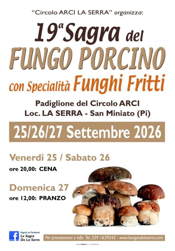 Sagra del Fungo Porcino Con specialità Funghi Fritti